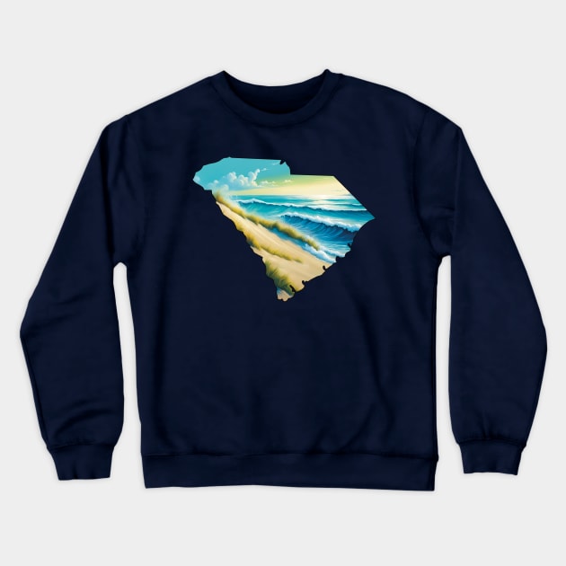 South Carolina beach Crewneck Sweatshirt by LM Designs by DS